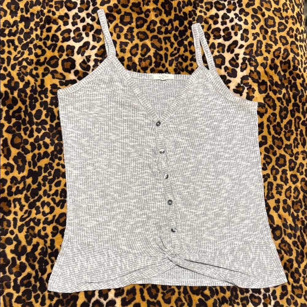 Maurices Light Gray Ribbed Camisole